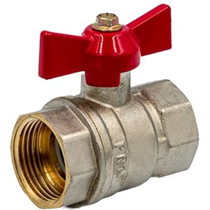KNM TRADE Robinet à boisseau sphérique 1/2 pouce IG-IG Vanne d'arrêt en laiton nickelé avec joint PTFE – Robinet d'arrêt avec poignée papillon – Convient à l’eau potable - Publicité KNM TRADE Robinet à boisseau sphérique 1/2 pouce IG-IG Vanne d'arrêt en laiton nickelé avec joint PTFE – Robinet d'arrêt avec poignée papillon – Convient à l’eau potable - Publicité