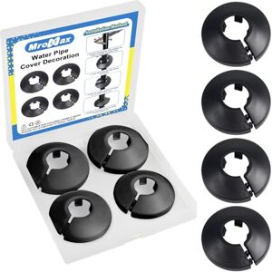 MroMax Lot de 4 cache-tuyaux en plastique noir de 16 mm pour radiateur, tuyau mural - Publicité MroMax Lot de 4 cache-tuyaux en plastique noir de 16 mm pour radiateur, tuyau mural - Publicité