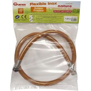 Gurtner - Lyre, flexible et tuyau gaz Flexible NF INOX garantie à vie Butane/Propane 1.25ml - Publicité Gurtner - Lyre, flexible et tuyau gaz Flexible NF INOX garantie à vie Butane/Propane 1.25ml - Publicité