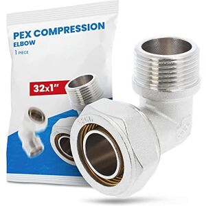 Instalguru Raccord Coudé PEX-AL-PEX Visser Compression Tube Composite en Aluminium Système de Chauffage Sanitaire 32 x 1'' FM Laiton 90° Connecteur Angulaire - Publicité Instalguru Raccord Coudé PEX-AL-PEX Visser Compression Tube Composite en Aluminium Système de Chauffage Sanitaire 32 x 1'' FM Laiton 90° Connecteur Angulaire - Publicité