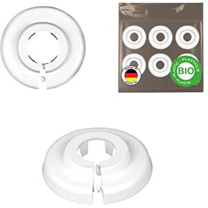 FUX BIO Lot de 6 rosaces simples de tuyau de chauffage, cache tuyau radiateur, 15mm, 18mm, 22mm, rosace robinetterie, plomberie, rosace radiateur, polyéthylène biosourcé, blanc (18mm) - Publicité FUX BIO Lot de 6 rosaces simples de tuyau de chauffage, cache tuyau radiateur, 15mm, 18mm, 22mm, rosace robinetterie, plomberie, rosace radiateur, polyéthylène biosourcé, blanc (18mm) - Publicité