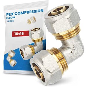 Instalguru Raccord Coudé PEX-AL-PEX Visser Compression Tube Composite en Aluminium Système de Chauffage Sanitaire 16 x 16 Laiton 90° Connecteur Angulaire - Publicité Instalguru Raccord Coudé PEX-AL-PEX Visser Compression Tube Composite en Aluminium Système de Chauffage Sanitaire 16 x 16 Laiton 90° Connecteur Angulaire - Publicité