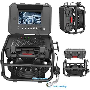 Sanyipace Camera Canalisation HD 40m, Camera d'inspection de Tuyau 512HZ con Auto-équilibrée Compteur de Mètre Clavier USB et Microphone, Plombier Professionnel Caméra Endoscopique Caméra d'Égout IP68 Étanche - Publicité