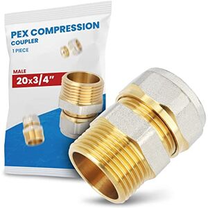 Instalguru Raccord Coudé PEX-AL-PEX Visser Compression Tube Composite en Aluminium Système de Chauffage Sanitaire 20 x 3/4'' FM Laiton 90° Connecteur Angulaire - Publicité Instalguru Raccord Coudé PEX-AL-PEX Visser Compression Tube Composite en Aluminium Système de Chauffage Sanitaire 20 x 3/4'' FM Laiton 90° Connecteur Angulaire - Publicité