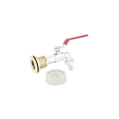Multicuves Passe paroi laiton mâle 1'' femelle 3/4'' avec robinet laiton chromé - Publicité Multicuves Passe paroi laiton mâle 1'' femelle 3/4'' avec robinet laiton chromé - Publicité