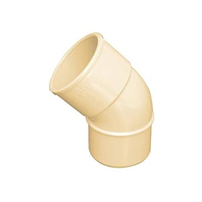 First Plast Gouttière PVC 16 demi-ronde Coude PVC 45° MF pour tube de descente Ø50 sable - Publicité First Plast Gouttière PVC 16 demi-ronde Coude PVC 45° MF pour tube de descente Ø50 sable - Publicité