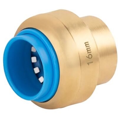 QUICK PLOMBERIE - 471506 - 16 mm - Laiton - Pipe cap - Publicité QUICK PLOMBERIE - 471506 - 16 mm - Laiton - Pipe cap - Publicité