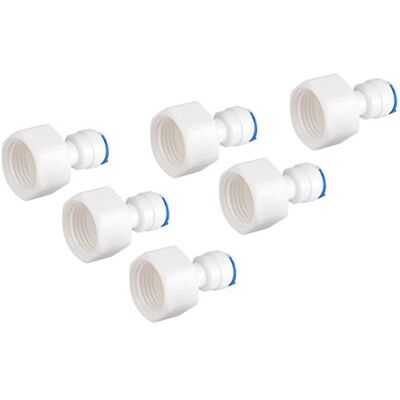 Walfront Raccord Rapide 1/4 Tube Extérieur à 1/2 Femelle Enfichable Raccord Rapide Pour Filtre à Eau Par Osmose Inverse 6pcs - Publicité Walfront Raccord Rapide 1/4 Tube Extérieur à 1/2 Femelle Enfichable Raccord Rapide Pour Filtre à Eau Par Osmose Inverse 6pcs - Publicité