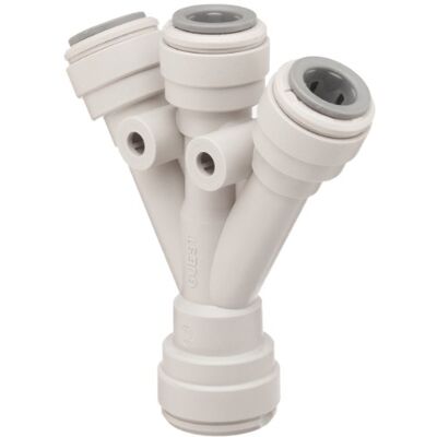 John Guest Séparateur 3 voies 1/2" Tube OD entrée x sortie 3/8" (un fourni) - Publicité John Guest Séparateur 3 voies 1/2" Tube OD entrée x sortie 3/8" (un fourni) - Publicité