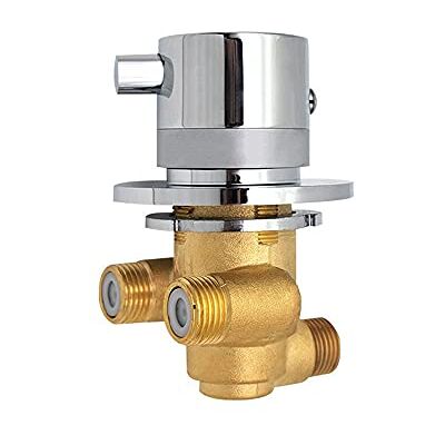 AFUDER Mitigeur Thermostatique Mitigeur de Douche en Laiton Mitigeur Robinets de Vanne Sortie à 1 voie Mélange d'eau Froide et Chaude fixé au mur - Publicité AFUDER Mitigeur Thermostatique Mitigeur de Douche en Laiton Mitigeur Robinets de Vanne Sortie à 1 voie Mélange d'eau Froide et Chaude fixé au mur - Publicité