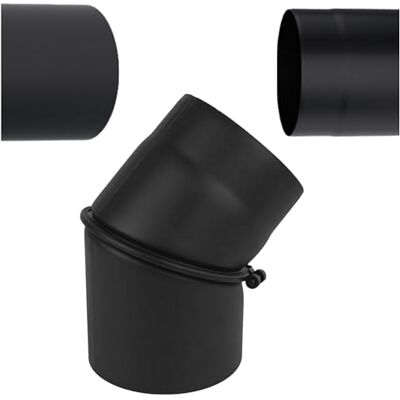 BG INVEST Tuyau de Poêle Coudé Noir Ø 180 mm Réglable 0–45° Tube de Poêle en Acier 2 mm Coude de Conduit de Fumée Pivotant Courbe 45° pour Poêle à Bois/Granulés/Cheminée - Publicité BG INVEST Tuyau de Poêle Coudé Noir Ø 180 mm Réglable 0–45° Tube de Poêle en Acier 2 mm Coude de Conduit de Fumée Pivotant Courbe 45° pour Poêle à Bois/Granulés/Cheminée - Publicité
