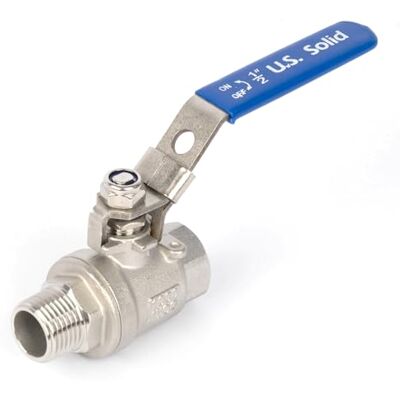 U.S. Solid Vanne à bille verrouillable 1/2" DN15 – Acier inox 316, mâle x femelle, filetage G, port complet, 1000 WOG pour eau, huile et gaz - Publicité U.S. Solid Vanne à bille verrouillable 1/2" DN15 – Acier inox 316, mâle x femelle, filetage G, port complet, 1000 WOG pour eau, huile et gaz - Publicité