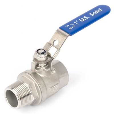 U.S. Solid Vanne à bille verrouillable 1" DN25 – Acier inox 316, mâle x femelle, filetage G, port complet, 1000 WOG pour eau, huile et gaz - Publicité U.S. Solid Vanne à bille verrouillable 1" DN25 – Acier inox 316, mâle x femelle, filetage G, port complet, 1000 WOG pour eau, huile et gaz - Publicité