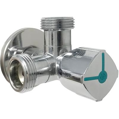 Altech Robinet mal double 4 positions mâle/mâle 15X21/20X27 Réf.CQ4107 - Publicité Altech Robinet mal double 4 positions mâle/mâle 15X21/20X27 Réf.CQ4107 - Publicité