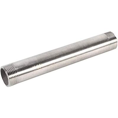 Walfront Raccord Mâle à Mâle Acier Inoxydable SS304 BSP 200mm 1/4" 1/2" 3/4" 1"(DN25 x200mm=1) - Publicité Walfront Raccord Mâle à Mâle Acier Inoxydable SS304 BSP 200mm 1/4" 1/2" 3/4" 1"(DN25 x200mm=1) - Publicité