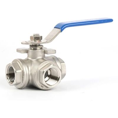 U.S. Solid Robinet à boisseau sphérique 3 voies 1/2" – Vanne à bille manuelle DN15 acier inoxydable 304 filetage G, tampon de montage en T - Publicité U.S. Solid Robinet à boisseau sphérique 3 voies 1/2" – Vanne à bille manuelle DN15 acier inoxydable 304 filetage G, tampon de montage en T - Publicité