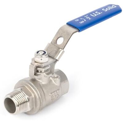 U.S. Solid Vanne à bille verrouillable 1/2" DN15 – Acier inox 304, mâle x femelle, filetage G, port complet, 1000 WOG pour eau, huile et gaz - Publicité U.S. Solid Vanne à bille verrouillable 1/2" DN15 – Acier inox 304, mâle x femelle, filetage G, port complet, 1000 WOG pour eau, huile et gaz - Publicité