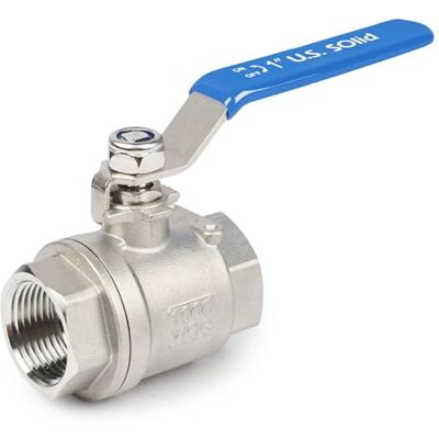 U.S. Solid Vanne à bille 1" DN25 – Acier inox 316, 2 voies, femelle femelle, port complet - Publicité U.S. Solid Vanne à bille 1" DN25 – Acier inox 316, 2 voies, femelle femelle, port complet - Publicité