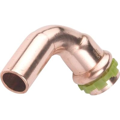 Comap Raccord cuivre coudé 90° à sertir Mâle / femelle Ø 18 mm - Publicité Comap Raccord cuivre coudé 90° à sertir Mâle / femelle Ø 18 mm - Publicité