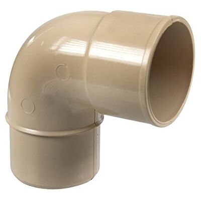 First Plast Gouttière PVC 16 demi-ronde Coude PVC 87°30 MF pour tube de descente Ø50 sable - Publicité First Plast Gouttière PVC 16 demi-ronde Coude PVC 87°30 MF pour tube de descente Ø50 sable - Publicité