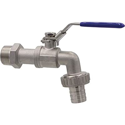 VARIOSAN 11343 Robinet à tournant sphérique, 3/4", en acier inoxydable, verrouillable, avec raccord pour tuyau - Publicité VARIOSAN 11343 Robinet à tournant sphérique, 3/4", en acier inoxydable, verrouillable, avec raccord pour tuyau - Publicité