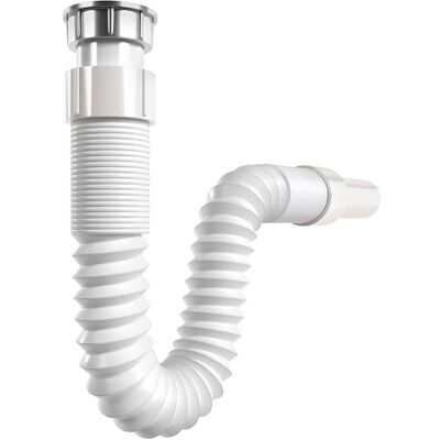 POPPSTAR Siphon flexible pour Lavabo de salle de bain 1"1/4 x 32 mm (tuyau d’évacuation 320-880 mm), blanc - Publicité POPPSTAR Siphon flexible pour Lavabo de salle de bain 1"1/4 x 32 mm (tuyau d’évacuation 320-880 mm), blanc - Publicité