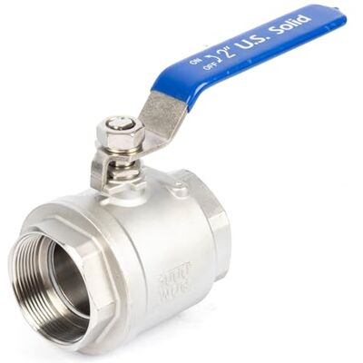 U.S. Solid Vanne à bille 2" DN50 – Acier inox 304, 2 voies, femelle femelle, port complet - Publicité U.S. Solid Vanne à bille 2" DN50 – Acier inox 304, 2 voies, femelle femelle, port complet - Publicité