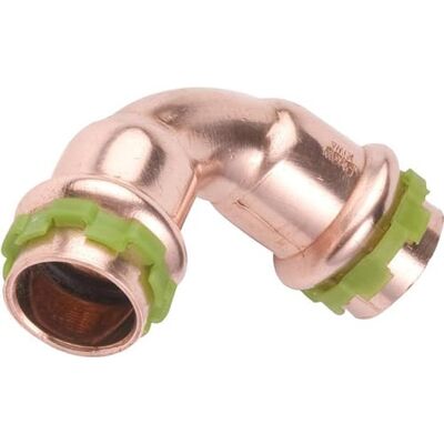 Comap Raccord cuivre coudé 90° à sertir Femelle Ø 18 mm - Publicité Comap Raccord cuivre coudé 90° à sertir Femelle Ø 18 mm - Publicité