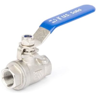 U.S. Solid Vanne à bille 3/8" DN10 – Acier inox 304, 2 voies, femelle femelle, port complet - Publicité U.S. Solid Vanne à bille 3/8" DN10 – Acier inox 304, 2 voies, femelle femelle, port complet - Publicité