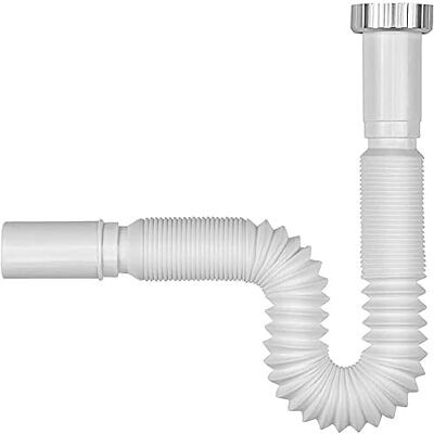 Schläfer 439308 Siphon flexible, tuyau de vidange extensible, universel, extensible 1" 1/2 compressible pour évier, 32 mm, blanc - Publicité Schläfer 439308 Siphon flexible, tuyau de vidange extensible, universel, extensible 1" 1/2 compressible pour évier, 32 mm, blanc - Publicité