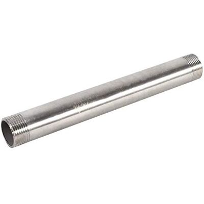 Walfront Raccord Mâle × Mâle Acier Inoxydable SS304 BSP 200mm 1/4" 1/2" 3/4" 1"(DN20 x200mm=3/4) - Publicité Walfront Raccord Mâle × Mâle Acier Inoxydable SS304 BSP 200mm 1/4" 1/2" 3/4" 1"(DN20 x200mm=3/4) - Publicité