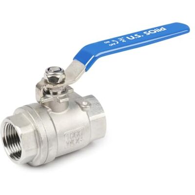 U.S. Solid Vanne à bille 3/4" DN20 – Acier inox 316, 2 voies, femelle femelle, port complet - Publicité U.S. Solid Vanne à bille 3/4" DN20 – Acier inox 316, 2 voies, femelle femelle, port complet - Publicité