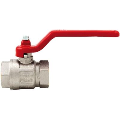 Schläfer 0933132, Vanne à boule 1/2 pouce Femelle en laiton avec poignée à levier rouge pour eau et huile, Valve avec filetage interne interne universel à Passage total. DN15 Made in Italy - Publicité Schläfer 0933132, Vanne à boule 1/2 pouce Femelle en laiton avec poignée à levier rouge pour eau et huile, Valve avec filetage interne interne universel à Passage total. DN15 Made in Italy - Publicité