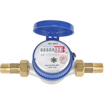 Walfront Compteur d'Éau Froide 15mm 1/2 pouce Débitmètre d'Éau pour Jardin et Maison - Publicité Walfront Compteur d'Éau Froide 15mm 1/2 pouce Débitmètre d'Éau pour Jardin et Maison - Publicité