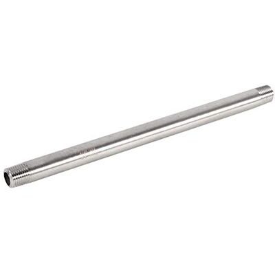 Walfront Raccord Mâle à Mâle SS304 Acier Inoxydable BSP 200mm 1/4" 1/2" 3/4" 1"(DN8 x200mm=1/4) - Publicité Walfront Raccord Mâle à Mâle SS304 Acier Inoxydable BSP 200mm 1/4" 1/2" 3/4" 1"(DN8 x200mm=1/4) - Publicité