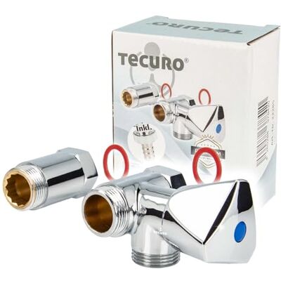 tecuro Vanne de raccordement de batterie pour raccords muraux Sortie eau froide 22285 - Publicité tecuro Vanne de raccordement de batterie pour raccords muraux Sortie eau froide 22285 - Publicité
