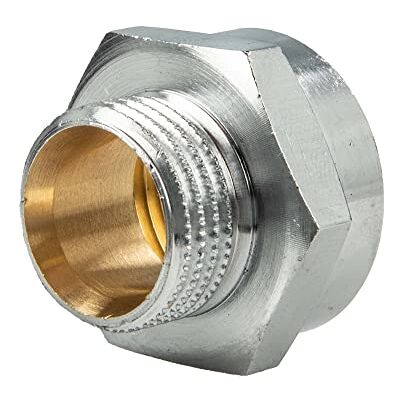tecuro Rallonge de réduction filetage extérieur G 1/2" x filetage intérieur Rp 3/4", laiton CW617N selon la réglementation sur l'eau potable 50930-6, chromé brillant - Publicité tecuro Rallonge de réduction filetage extérieur G 1/2" x filetage intérieur Rp 3/4", laiton CW617N selon la réglementation sur l'eau potable 50930-6, chromé brillant - Publicité