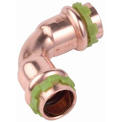 Comap Raccord cuivre coudé 90° à sertir Femelle Ø 12 mm - Publicité Comap Raccord cuivre coudé 90° à sertir Femelle Ø 12 mm - Publicité
