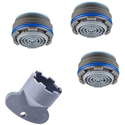 Neoperl Kit de 3 pièces Aérateur filtre brise-jet cache CASCADE SLC STD/M 24 X 1 avec clé (Conf. 4 pièces) - Publicité Neoperl Kit de 3 pièces Aérateur filtre brise-jet cache CASCADE SLC STD/M 24 X 1 avec clé (Conf. 4 pièces) - Publicité