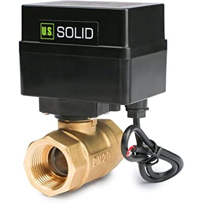 U.S. Solid Vanne à boisseau sphérique motorisée – Laiton 3/4", raccord standard, 9–36 V AC/DC, retour automatique 2 fils, normalement ouverte (N/O) - Publicité U.S. Solid Vanne à boisseau sphérique motorisée – Laiton 3/4", raccord standard, 9–36 V AC/DC, retour automatique 2 fils, normalement ouverte (N/O) - Publicité