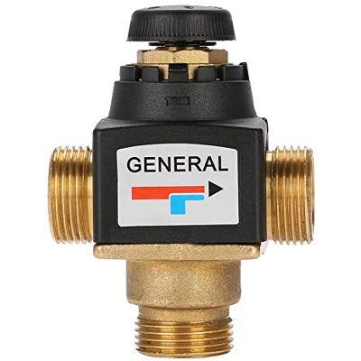 Akozon Mitigeur de chauffage 3 voies + robinet mélangeur thermostatique 3 voies DN20 filetage extérieur laiton robinet mélangeur pour chauffe-eau solaire - Publicité Akozon Mitigeur de chauffage 3 voies + robinet mélangeur thermostatique 3 voies DN20 filetage extérieur laiton robinet mélangeur pour chauffe-eau solaire - Publicité