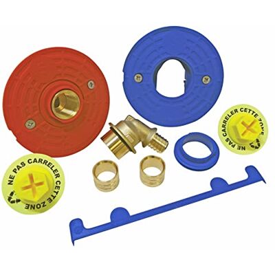 SOMATHERM FOR YOU , Kit Fixoplac V2 pour Bain/Douche Raccords Coudés à Sertir Femelle 15/21, Tube PER 10/12, Système Breveté, Adaptable sur Plaque de Plâtre, Étanche RT2012 - Publicité SOMATHERM FOR YOU , Kit Fixoplac V2 pour Bain/Douche Raccords Coudés à Sertir Femelle 15/21, Tube PER 10/12, Système Breveté, Adaptable sur Plaque de Plâtre, Étanche RT2012 - Publicité