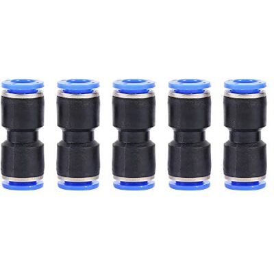 Walfront 5 pièces 5/16 pouces poussoir pour connecteurs PU-8 connecteur rapide pneumatique droit pour tuyau d'air - Publicité Walfront 5 pièces 5/16 pouces poussoir pour connecteurs PU-8 connecteur rapide pneumatique droit pour tuyau d'air - Publicité