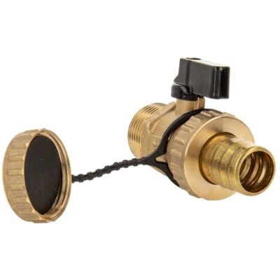tecuro Robinet à boisseau sphérique KFE Vanne de remplissage de chaudière Raccord 3/4" AG x sortie 1" AG avec raccord de tuyau et capuchon de sécurité Laiton CW611N nu 31803 - Publicité tecuro Robinet à boisseau sphérique KFE Vanne de remplissage de chaudière Raccord 3/4" AG x sortie 1" AG avec raccord de tuyau et capuchon de sécurité Laiton CW611N nu 31803 - Publicité