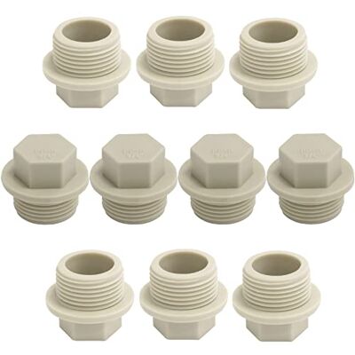 AERZETIX Lot de 10 Bouchons Filetage Mâle 3/4" en Polypropylène PPR pour Tuyau d'Eau Plomberie Chauffage Installation Sanitaire Système Alimentation Raccord Circuit Eau Froide Chaude C66839 - Publicité AERZETIX Lot de 10 Bouchons Filetage Mâle 3/4" en Polypropylène PPR pour Tuyau d'Eau Plomberie Chauffage Installation Sanitaire Système Alimentation Raccord Circuit Eau Froide Chaude C66839 - Publicité