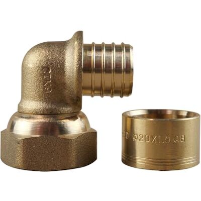 Anjou Connectique - Raccord à glissement Coude PER à glissement Ø20 Femelle écrou libre 1/2"(15/21) - Publicité Anjou Connectique - Raccord à glissement Coude PER à glissement Ø20 Femelle écrou libre 1/2"(15/21) - Publicité