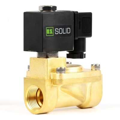 U.S. Solid Électrovanne en laiton 3/4" 24 V AC, 0,3-16 bar, normalement fermée, joint viton, filetage G piloté - Publicité U.S. Solid Électrovanne en laiton 3/4" 24 V AC, 0,3-16 bar, normalement fermée, joint viton, filetage G piloté - Publicité