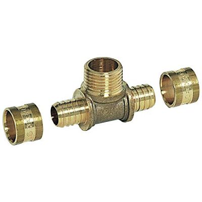 Comap Raccord PER à glissement Té sortie Mâle Diamètre ⌀16x1,5 mm Mâle 1/2" (15x21) Pexy pour Tubes PER 4346 - Publicité Comap Raccord PER à glissement Té sortie Mâle Diamètre ⌀16x1,5 mm Mâle 1/2" (15x21) Pexy pour Tubes PER 4346 - Publicité