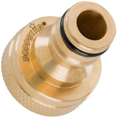 POPPSTAR Raccord de robinet 3/4 pouce filetage femelle (24 mm) et raccord rapide pour tuyau d’arrosage (compatible avec le système de connexion Gardena), 1 pièce - Publicité POPPSTAR Raccord de robinet 3/4 pouce filetage femelle (24 mm) et raccord rapide pour tuyau d’arrosage (compatible avec le système de connexion Gardena), 1 pièce - Publicité