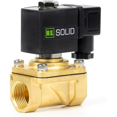 U.S. Solid Électrovanne laiton 3/4" – 12 V DC, normalement fermée, joint VITON, type boîte de jonction, filetage G - Publicité U.S. Solid Électrovanne laiton 3/4" – 12 V DC, normalement fermée, joint VITON, type boîte de jonction, filetage G - Publicité